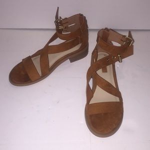 Forever 21 Cross Buckled Sandals